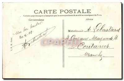 Marinha — O "Cécile", Escola de Torpilhas em substituição ao "Algésiras" incendiado — Edição de Arte Pl. d'Armes, Toulon, n°160 — Verso