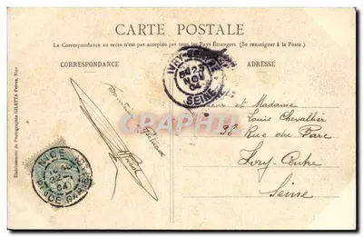 O "Charlemagne" durante a travessia das Baleares — Coleção Artística — Editor Giletta, Nice — Verso
