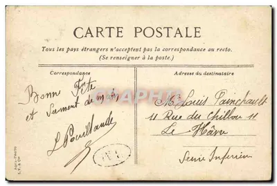 O navio de couraça Le Charles Martel, da Marinha francesa — editor Aqui-Photo & Cie — Verso