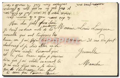 Cherbourg - Il Crociere "Châteaurenault" nell'arsenale — Edizioni L. Chauvaut e Cie, n°103 — Verso