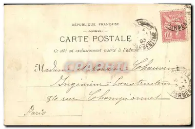 Le Courbet — croiseur de la Marine Militaire Française — Phot. Lacour Marseille, n° 418 — Reverso