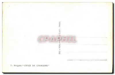 Frigate "CROIX DE LORRAINE" — série (51) — editor C.A.P. - PARIS — Verso