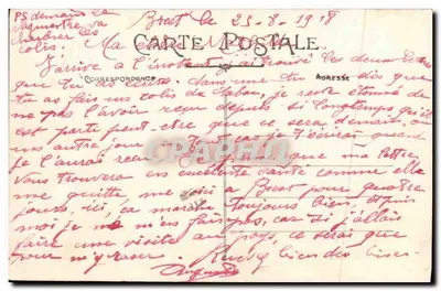 O dreadnought "Danton" — Marinha de Guerra — Artaud et Nozais, Nantes — Verso