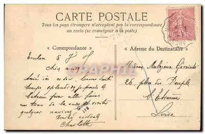 Croiseur pierwszego rzędu "Desaix" — Marynarka Wojskowa Francuska — Zbiór A. Couturier — Rewers