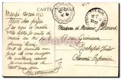 Rochefort-sur-Mer — O "Du Chayla" — editor desconhecido, n° 8 — Verso