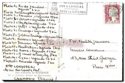 Croiseur diante dos Quinconces — Bordeaux — editor Tito — Verso
