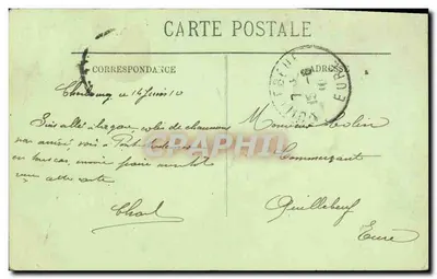 O Cruizer Dupleix — França, 1910 — Editor desconhecido — Verso
