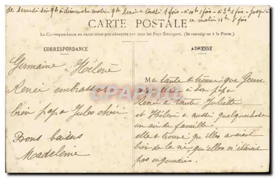 O encouraçado "Duperit-Thonars" — Guibaray, 4 de junho de 1909 — Coleção H. Laurent, Darc-Louis, n° 2729 — Verso