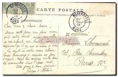 Dunkerque — Le Durandal — Edizione Cayez, 1903 — Verso