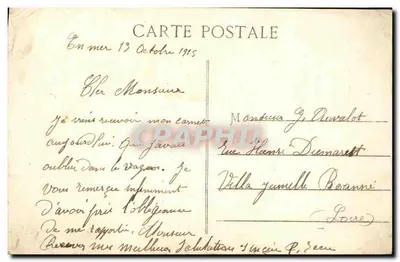 Crucero blindado Ernest-Renán — Guerra Naval 1914-15 — Editor no visible — Reverso
