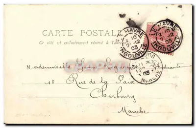 De "Fronde", Contratorpedor — Cherbourg — Uitgever A. Bougault, n° 489 — Achterkant