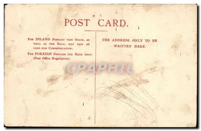 Stara pocztówka Bateau Guerre Ganges Harwich — Rewers