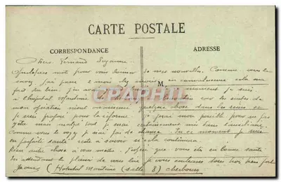 El acorazado « Gaulois » — hundido gloriosamente — Colección F. C., Cherbourg — Reverso