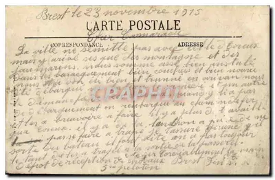 Stara pocztówka Statek wojenny Marynarki Wojennej Henryk IV — Rewers