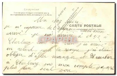 Marinha Francesa — « Le Hoche » — Edição M. Ratil, Noyeaux, Liepbourg, N° 044 — Verso