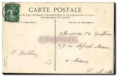 Le Hoche, encouraçado de guarda-costas comandante — Marinha francesa — L.V. & Co — Verso