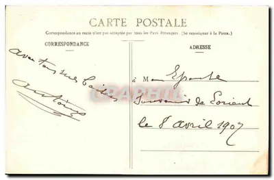 Cieśnica Iéna — zniszczona w Toulonie 12 marca 1907 — wydawca H. Laurent, Port-Louis, n° 2604 — Rewers