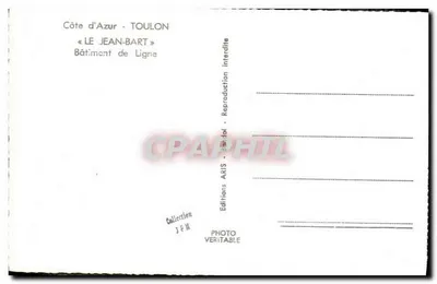 O Jean-Bart — Cruiser de linha — Edições ARTS — Verso