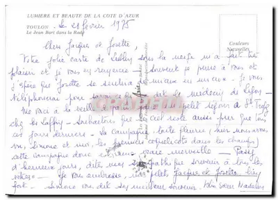 Toulon — Le Jean Bart w Rade — Production Naturelle — Rewers