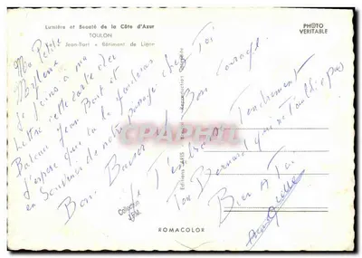 De kruiser « Jean-Bart » — Toulon — Edities Aris — Achterkant