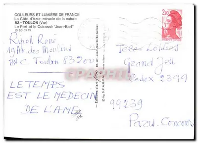 Le Port et le Cuirassé "Jean-Bart" — Toulon — Éditions d'Art Lyon — Rewers