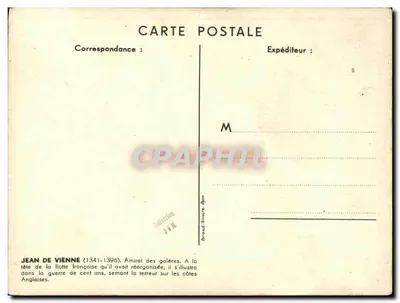 Cruzador Jean de Vienne — 1937 — Paul Igert — Verso