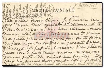 Guerra Naval 1914-1918 — Jurien de La Gravière — Cruzeiro do Cruzeiro da Brug — No Mar — Em Formação de Combate por Grôme Dier — Verso
