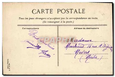 Marine française. Le Kléber, croiseur de 1ère classe — éditeur L.V. & Ch. n° A0 — Verso