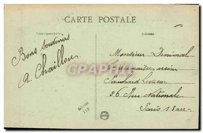 Saint-Nazaire - Um lindo canto da Praia de Ville-ès Martin no trajeto do Léon-Gambetta — Coleção Delaveau Joubier, St-Nazaire — Verso