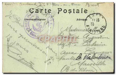 Le Foudre — Détail du navire de guerre — Éditeur LL, n° 93 — Achterkant