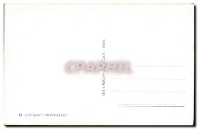 Cruiser "Montcalm" — Paris — editor C.A.P. n°13 — Verso