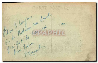 Tarjeta postal antigua Barco SS Mustapha II destructor francés de primera clase — Reverso