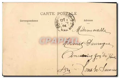 Marinha Francesa — "Tempestade", Torpedeiro — Coleção A. Couturier, n°325 — Verso