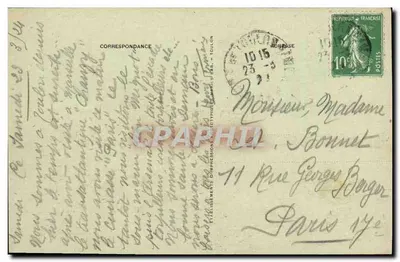 Cuirassé a turbinas "PARIS" — Marinha Militar Francesa — editor não visível — Verso