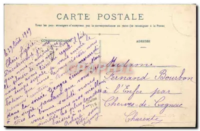 A "Patrie", encouraçado de escada de 15.000 toneladas — sob o pavilhão do Almirante de Joncquière, 1909-1910 — A. Bougault — Verso