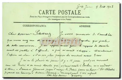 ला "पैट्रिये", 15,000 टन के बर्तन, एमिरल जर्मिनेट के झंडे के तहत (1907-1909) — ए. बूगॉल्ट, संख्या 497 — पीछे