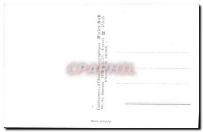 Pervenche — Wyciąg M632 — Marius Bar, Toulon — Rewers