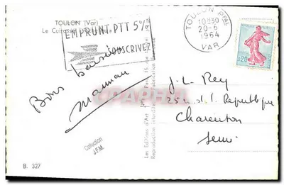 Dwa pancerniki w Toulonie — Wydawca J.F.M. — B. 327 — Rewers