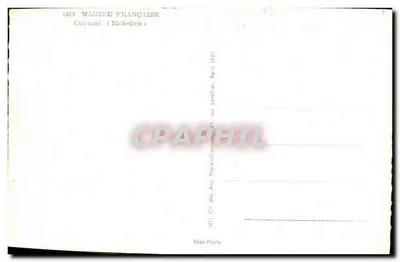 Cacciatorpediniere « Richelieu » — Marina Francese — Cie des Arts Phoendanique, Parigi — Verso