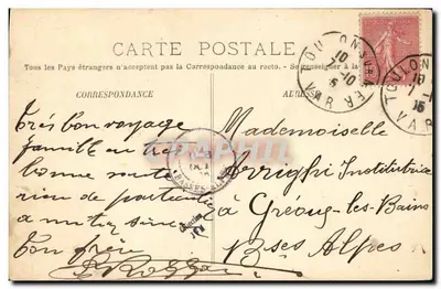 Le Suffren — edifício da Escadra da Méditerâneo — A. Bougault, n°423 — Verso
