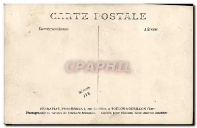 Marinha Militar Francesa — Tonquim — Editor Ferrafiat, Toulon-Mourillon — Verso