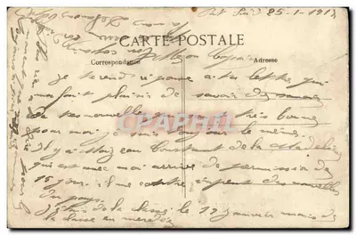 Croiseur de la Marine Nationale — « Tourville » — École de canonnière — Verso