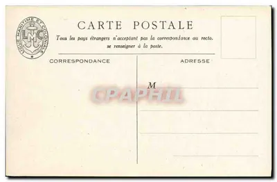 Croiseurs de 10.000 tonneaux type Tourville — illustratie van Max Cremnitz — Ligue Maritime et Coloniale — Achterkant