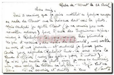 Crucero Tourville — Toulón — Fotografía de Marius Bar, Toulón — Reverso