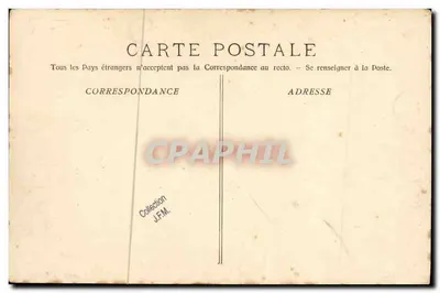 Le Valmy — Cuirasado de la Guardia Costera — A. Bougault n°585 — Reverso