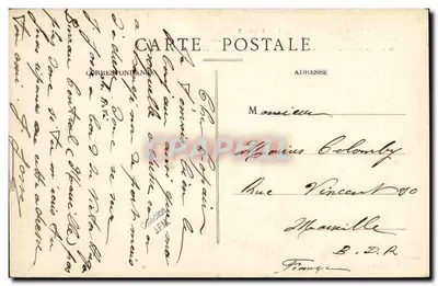 Avião Francês retornando de reconhecimento a bordo do Couraçado de 1º Rango – VICTOR-HUGO — H. Grimaud e Fils, 54 rue Mazenod, Marseille — Verso