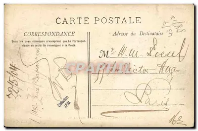 O GYMNOTE, Submarino Torpedeiro — n° 527 — editor A. Bougault — Verso