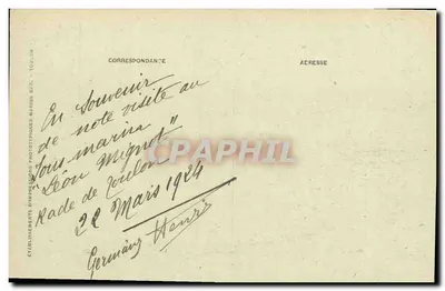 Podwodna łódź LÉON-MIGNOT — Marynarka Wojskowa Francuska — n°739 — Rewers