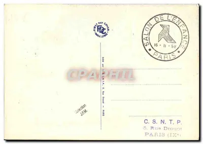 Carta máxima 1958 Submarino Nautilus — Verso