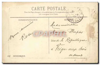 Dunkerque — Il Sottomarino "Le Phoque" — Editore sconosciuto, n° 152 — Verso